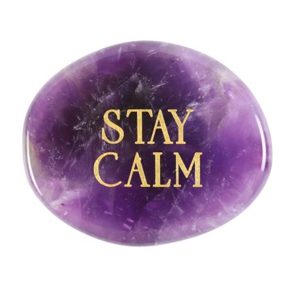 Stay Calm Amethyst Crystal Palm Stone - Image 2