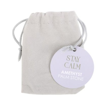 Stay Calm Amethyst Crystal Palm Stone - Image 4