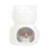 Shiny White Cat Oil Burner - Image 3