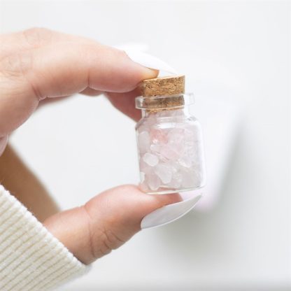 Jar of Love Rose Quartz Crystal in a Matchbox - Image 5