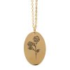 October Marigold Birth Flower Necklace Card - Image 3