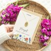 October Marigold Birth Flower Necklace Card - Image 5
