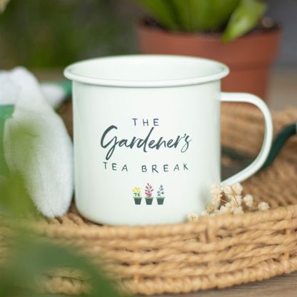 Gardener's Tea Break Enamel Mug - Image 4