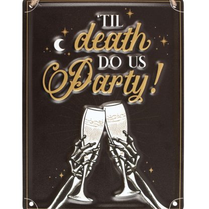 Til Death Do Us Party Champagne Hanging Metal Sign - Image 2