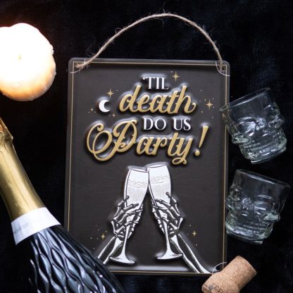 Til Death Do Us Party Champagne Hanging Metal Sign - Image 4