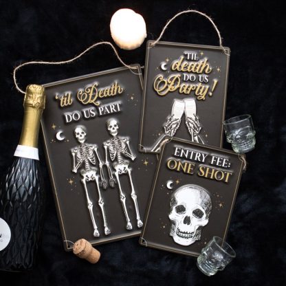 Til Death Do Us Party Champagne Hanging Metal Sign - Image 5