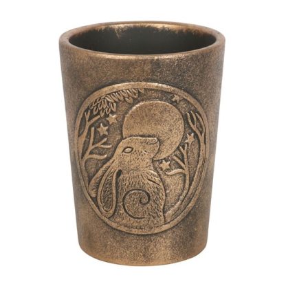 Moon Gazing Hare Bronze Terracotta Plant Pot by Lisa Parker - Image 2