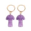 Amethyst Crystal Mushroom Earrings - Image 3