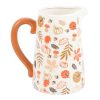 17cm Autumn Leaves and Pumpkins Ceramic Flower Jug - Image 2