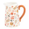 17cm Autumn Leaves and Pumpkins Ceramic Flower Jug - Image 3