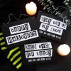 Black and White Happy Halloween Hanging Sign - Image 5