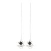 Black Obsidian Spider Threader Earrings - Image 2