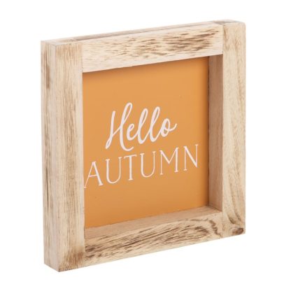 Orange Hello Autumn Wooden Frame Sign - Image 2