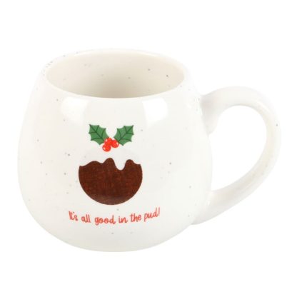 All Good in the Pud Rounded Christmas Mug - Image 3