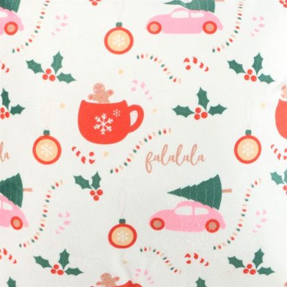 Square Sugarplum Fun Christmas Print Cushion - Image 3