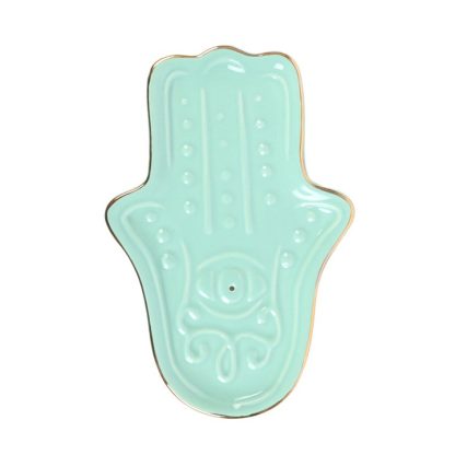 Blue Hamsa Hand Incense Stick Holder - Image 2