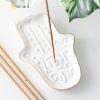 White Hamsa Hand Incense Stick Holder - Image 4