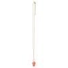 Orange Aura Crystal Mushroom Necklace Greeting Card - Image 3