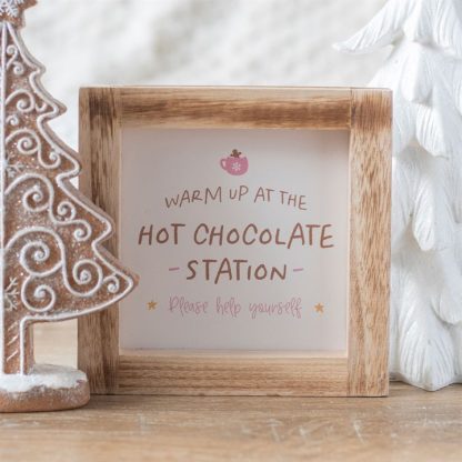 Hot Chocolate Station Wooden Frame Sign - Image 2
