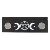 Black Triple Moon Tarot Card Stand Tealight Holder - Image 4