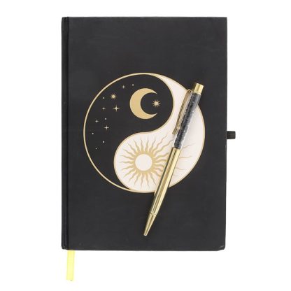 Yin Yang Journal with Black Obsidian Pen - Image 4