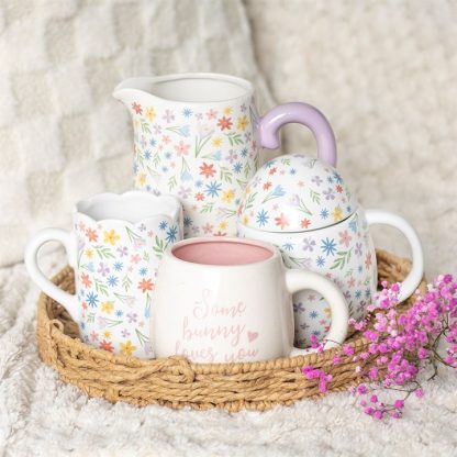 Spring Floral Print Scalloped Mug - Image 5