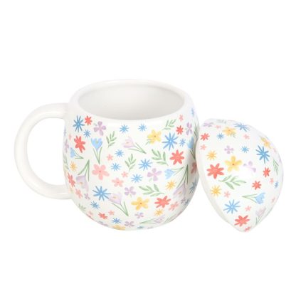 Spring Floral Print Egg Shaped Mug - Image 4