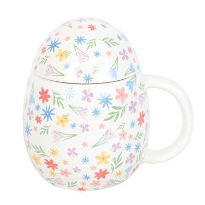 Spring Floral Print Egg Shaped Mug - Image 6