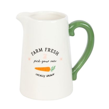 Farm Fresh Carrot Patch Ceramic Flower Jug - Image 4