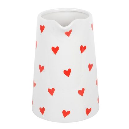 Heart Print Ceramic Flower Jug - Image 5