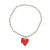 All You Need Is Love Beaded Heart Charm Bracelet - Image 3