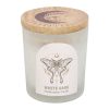 Luna Moth Manifestation Candle with Clear Quartz Crystals - Image 4