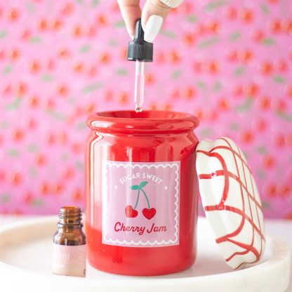 Cherry Jam Jar Oil Burner