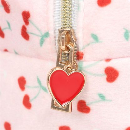 Heart Cherry Print Makeup Bag - Image 5