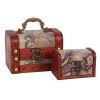 Set of 2 Map Chests Trinket Boxes