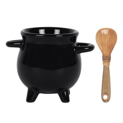 Cauldron Egg Cup with Broom Spoon - Image 3