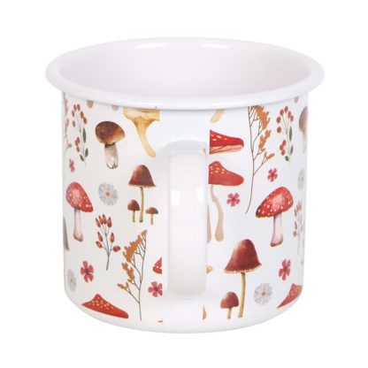 All Over Mushroom Print Enamel Mug - Image 2