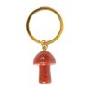 Red Jasper Crystal Mushroom Keyring - Image 3