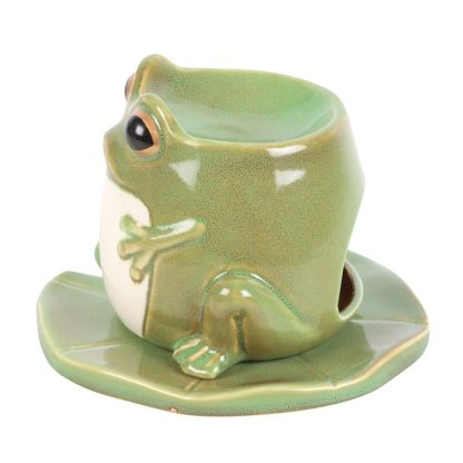 Frog Shaped Oil Burner on Lily Pad - Image 4