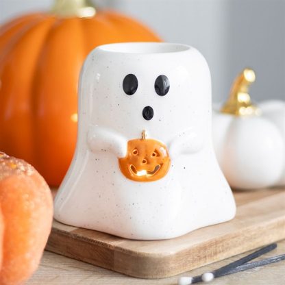 Ghost Shaped Oil Burner with Pumpkin - Image 4