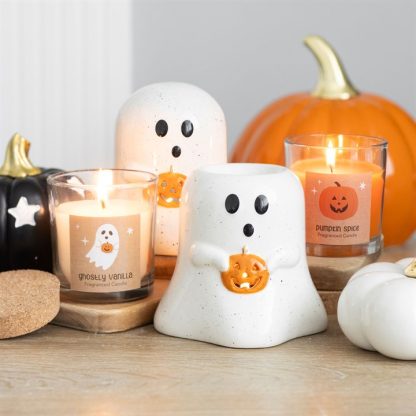 Ghost Shaped Oil Burner with Pumpkin - Image 5