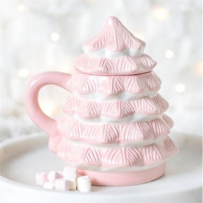 Pink Christmas Tree Shaped Mug - Image 5