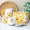 Summer Bee and Sunflower Ceramic Flower Jug - Image 5