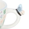 Hello Beautiful Ditsy Floral Print Mug with Butterfly - Image 4