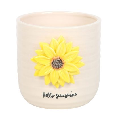 Hello Sunshine Plant Pot with 3D Sunflower - Image 2