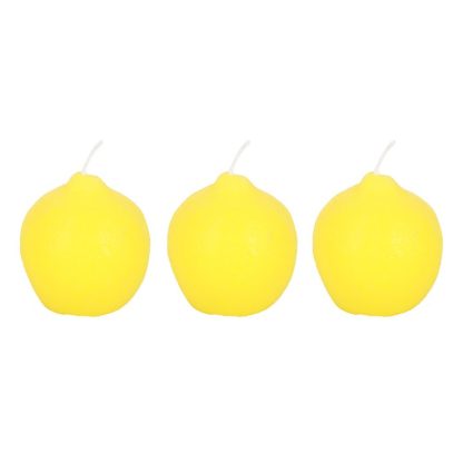 Set of 3 Lemon Shaped Candles - Image 2