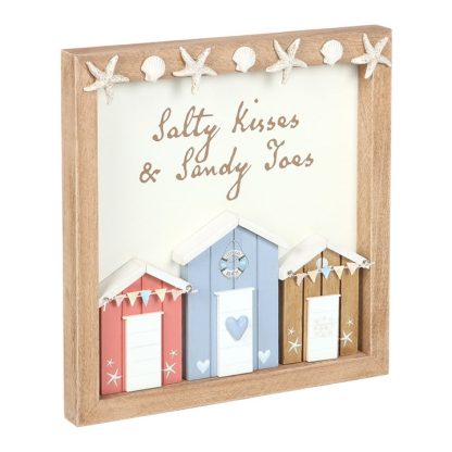 Salty Kisses 3D Shell Beach Hut Plaque - Image 3