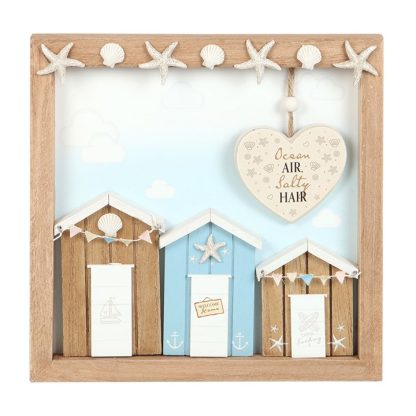 Ocean Air Salty Hair 3D Shell Beach Hut MDF Plaque - Image 2