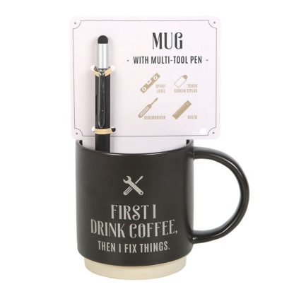 First I Drink Coffee Mug with Multi-tool Pen - Image 2