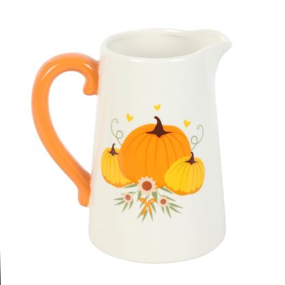 Autumn Pumpkin Ceramic Flower Jug - Image 2